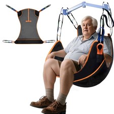 Universal Full Body Patient Lift Sling, Transfer Sling for L, Black