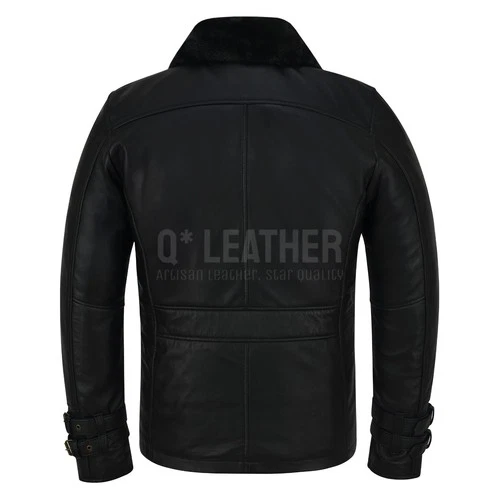 Leon S Kennedy Requiem RE9 Coat Style Black Real Leather Jacket image 3