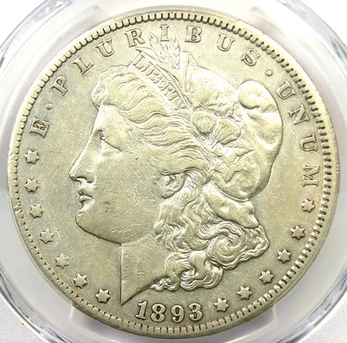 1893-CC Morgan Silver Dollar $1 Carson City Coin - Certified PCGS XF Detail (EF)