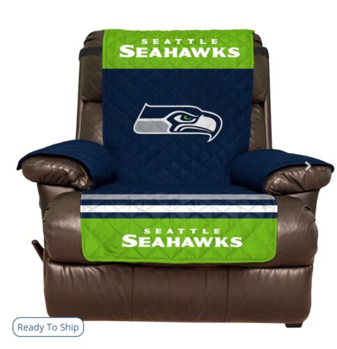NFL Seattle Seahawks Recliner Reversable Furniture Protector, 80 x 65" NIP - 第 1/2 張圖片