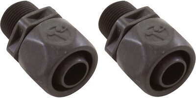 Polaris Pool Black Softube Quick Connect Booster Pump Fitting, 2-Pack R0621000