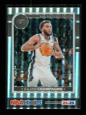 2024-25 Panini NBA Hoops #218 Julian Champagnie Premium Silver Prizm Spurs