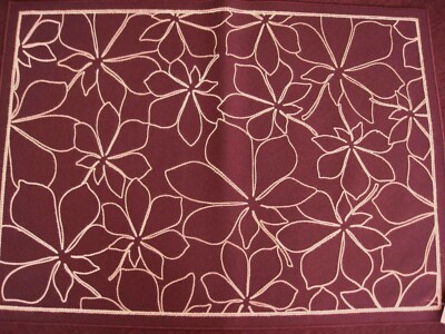 Sander Tischset Platzset Deckchen 35x50cm Ambiente Blätter bordeaux natur SALE