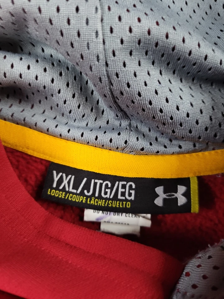 Under Armour Coldgear Storm Sudadera con Capucha Niños Talla XL Juvenil Rojo Logo Sudadera Vellón Foto 4 de 4