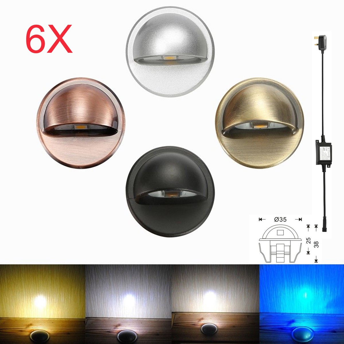 Luci LED Da Incasso Per Gradini E Decking – FVTLED – 12V RGB/Bianco Caldo – IP65 - Foto 2