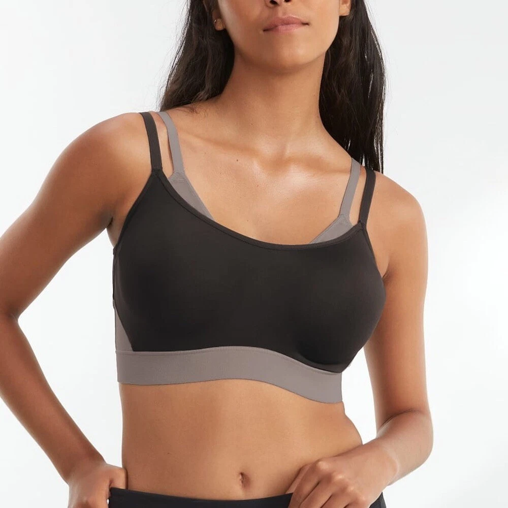 NATORI 752201 GRAVITY CONTOUR UNDERWIRE SPORTS BRA BLACK/GRAY 38DD NWOT