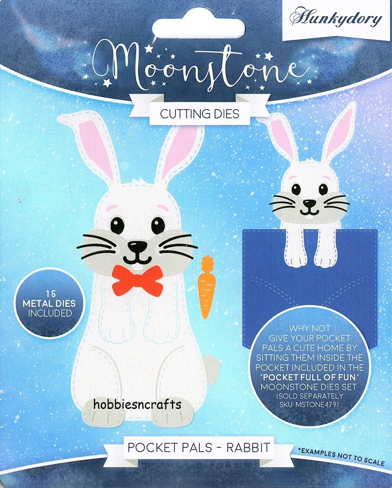POCKET PALS RABBIT Hunkydory Moonstone Cutting dies MSTONE483
