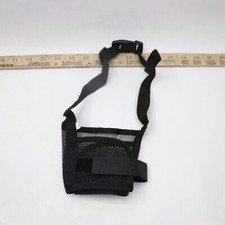 Adjustable Buckle Closure Anti-Bite Pet Dog Nylon Mesh Black XL