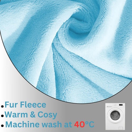 Sábana de cama de lana polar de peluche acogedora cálida extra profunda 30 cm cama doble tamaño - Imagen 46 de 87