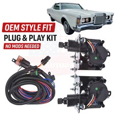 Oem Electric Headlight Conversion Kit New Motor For 1969-1971 Lincoln Mark Iii Oem Electric Headlight Conversion Kit New Motor For 1969-1971 Lincoln Mark Iii