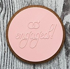 Engaged Cookie Stamp Pop-Out Debosser Fondant Cookie Cutter Embosser