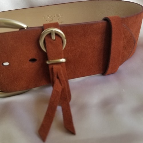 Women's Brown Leather Woven Belt Wide ETCETERA Boho Bohemian 216527 XS - Picture 2 of 8