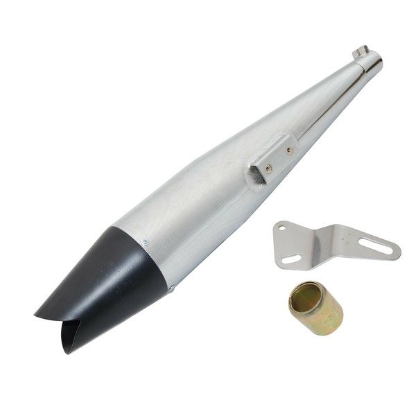 FüR Royal Enfield Klassisch Shark Form AbgasschalldäMpfer Glas Wolle W/O Ratlos-image