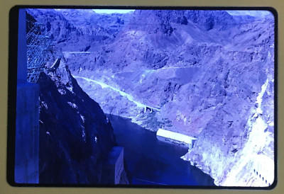 35mm Color Slide 1966 Hoover Dam Looking Down from Top Nevada Arizona