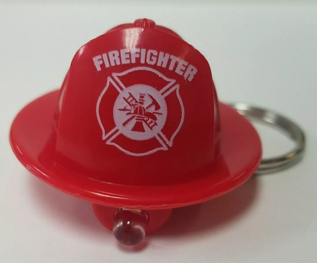 FIREFIGHTER HELMET FLASHLIGHT KEY RING