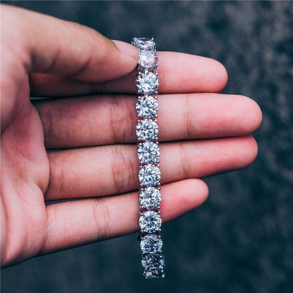 Men's VS-FG Round Cut Lab Grown Diamond Tennis Bracelet