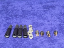 LOT OF 4 NEW SWITCHCRAFT CA-A3MBAU GOLD XLR 3-PIN MALE PLUG CONNECTOR