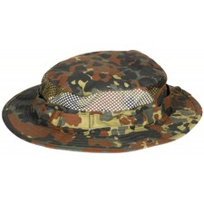 Bw Army Flecktarn camouflage Boonie Hat Cap Mesh Outdoor Sommer M&uuml;tze 60-63