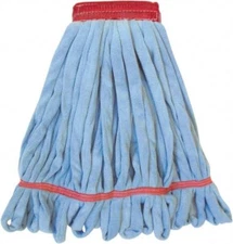 PRO-SOURCE Blue Head Band, Large Microfiber Loop End Mop Head