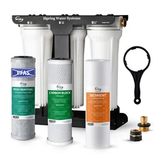 iSpring CW31-PF 3-Stage RV Water Filtration System for Campers, PFAS Removal