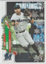 2020 Topps Walmart Holiday Baseball Metallic #HW12 Jon Berti - Miami Marlins