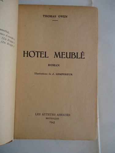 THOMAS OWEN/hotel meublé/F2M/livre E.O. avec envoi - Picture 4 of 5