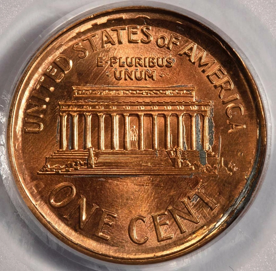1995 PCGS MS64RD Most Unusual Rotated Double Struck Cent Mint Error Two Dates - Image 3 of 4