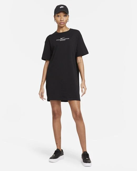 New Women s Nike Sportswear Swoosh T Shirt Dress Size Small eBay