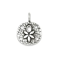 925 Sterling Silver Sand Dollar Charm Pendant - 18x20mm 2.31 Grams on sale 925 Sterling Silver Sand Dollar Charm Pendant - 18x20mm 2.31 Grams on sale