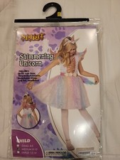 Spirit Halloween Shimmering Unicorn Girls Medium 8/10 Rainbow Costume