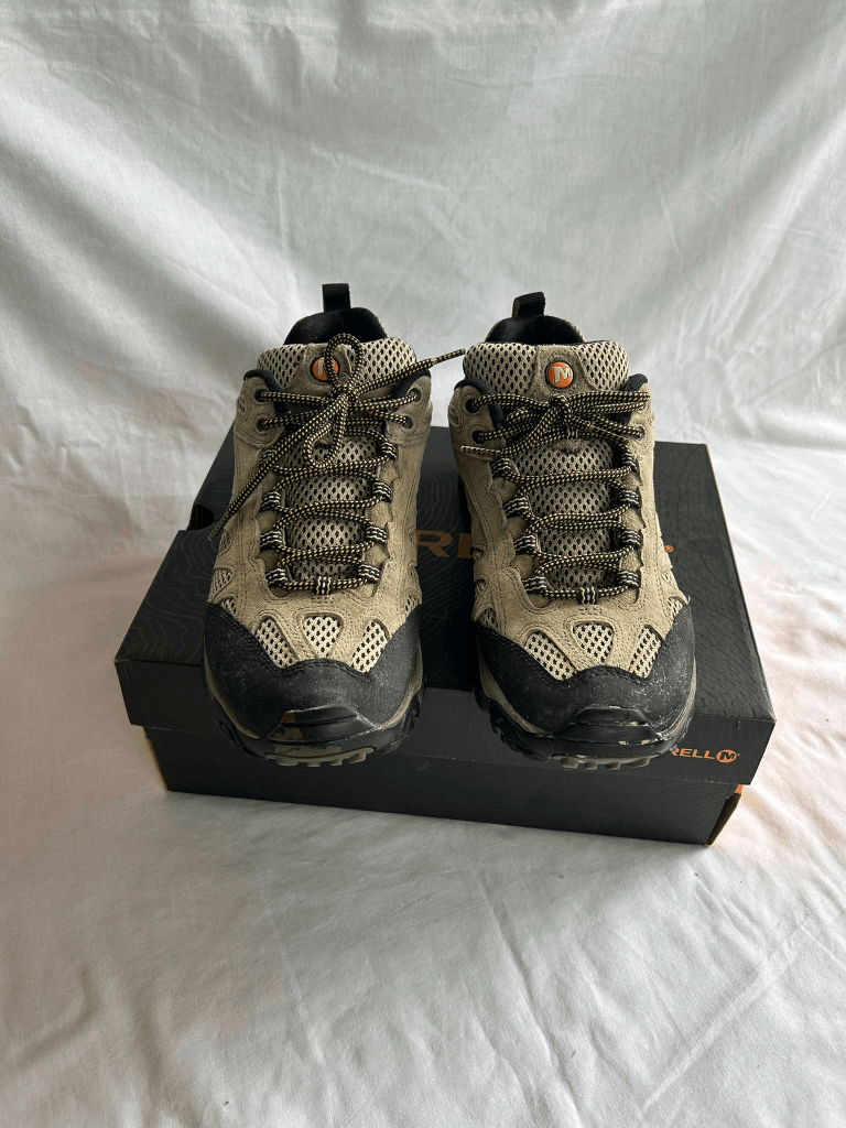 Sneaker Stivali da trekking uomo Merrell grigio nero taglia 9 linea Moab
