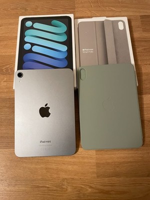 Apple iPad mini (A17 Pro) 128GB Wi Fi Silber, Neu + Apple Smart Folio Case