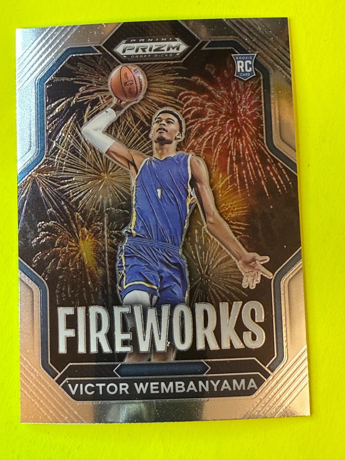 70368 2023-24 Panini Prizm Draft Picks Fireworks #1 Victor Wembanyama RC BK$30