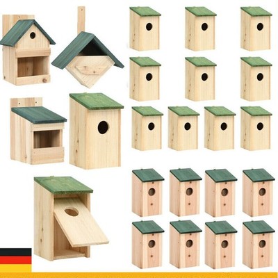 4-10 Stk. Holz Vogelhaus Nisthaus Nistkasten Vogelfutterhaus Futterhaus Vögel DE