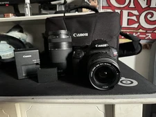 Used Canon EOS Rebel T6 DSLR Camera Bundle with 18-55mm & 75-300mm Lenses