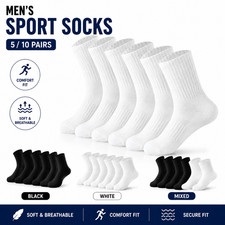 5 & 10 Pairs Mens Non Elastic Diabetic Socks Loose Soft Grip Top Adults UK 6-11