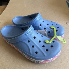 CROCS Baya Band Blue Multicolored Midsole M12 W14 - New