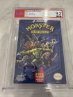 Monster Party Nintendo NES Oval SOQ CIB Complete PSA 9.2 Graded NOT WATA Bandai