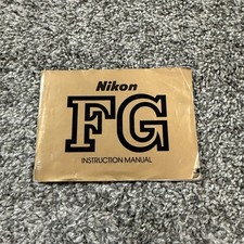 Vintage Original Nikon FG Camera User Manual Only