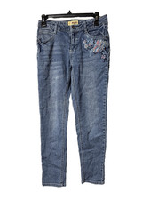 GIRLS MUDD EMBROIDERED SKINNY JEANS SIZE 16