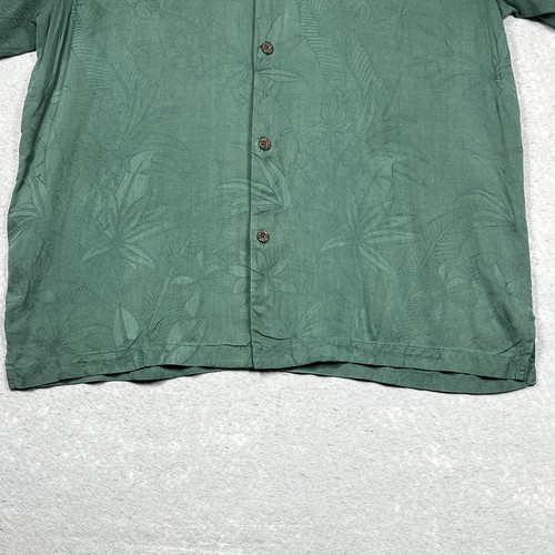 Camisa Tommy Bahama XL Floral Verde USF Florida Camisa Manga Corta Con Botones - Imagen 4 de 13