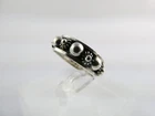 Vintage Taxco Mexico Sterling Silver Dot Design Band Ring Size 6.5 3.1g Weight
