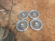 Pontiac 15 Inch Wire Wheel Hubcaps Originals Chrome
