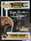 Funko Pop Star Wars Rebels #679 Sabine Wren Figure (Exclusive Lunch Box) Signed