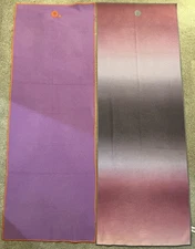 Lot 2 Manduka Yogitoes Skidless Non-Slip Grip Yoga Mat Towel 24x68 Adult  Used