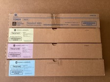 NEW Lot of 4, Genuine Konica Minolta TN321K/AY/AM/AC Toner Cartridge