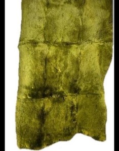 GENUINE Fur Pelts *STUNNING COLOR! Bold Neon Lime Forest GREEN (for Lining ?)