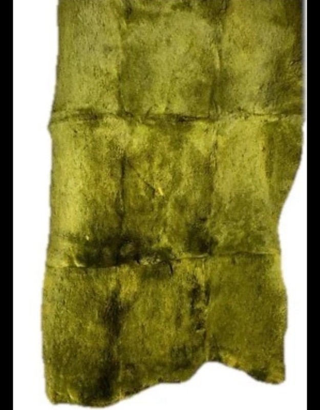 GENUINE Fur Pelts *STUNNING COLOR! Bold Neon Lime Forest GREEN (for Lining ?)