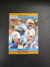 1990 Pro Set Football Trading Card - Award Winner Warren Moon #4 Houston Oilers
