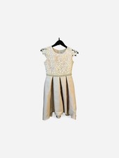 Rare Editions Cream Beige Sequin Dress Girls Size 14 Formal